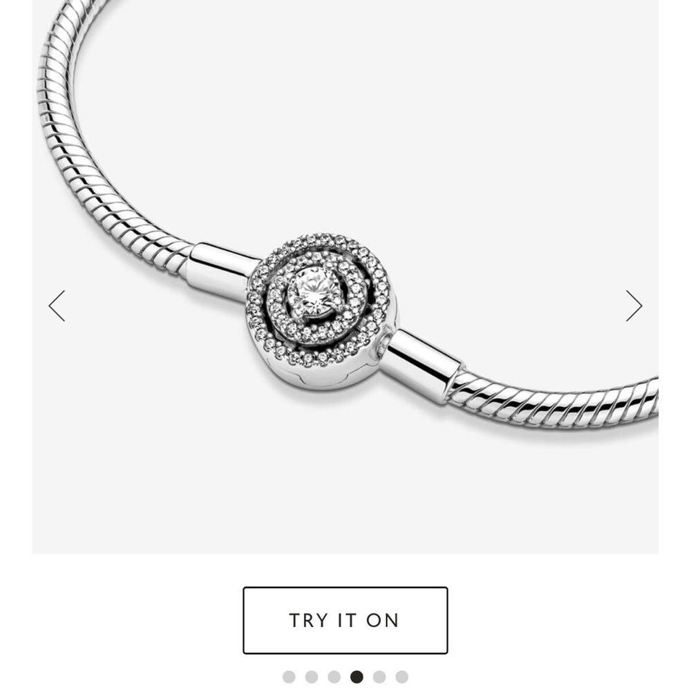 Pandora Moments Halo Snake Chain Bracelet 8.3 worn once